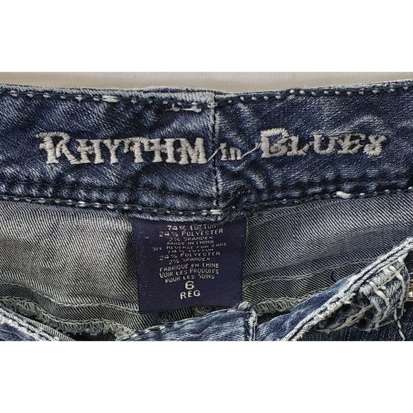 Rhythm in Blues ~ Women's Jeans ~ Embellished ~ Sz 6R - Picture 5 of 12